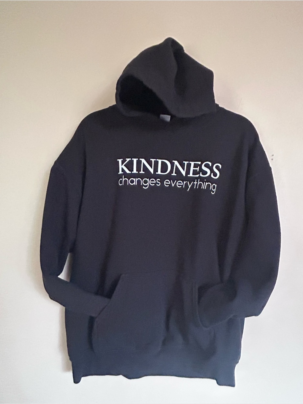 Gildan Black Hoodie with "KINDNESS changes everything" Print
